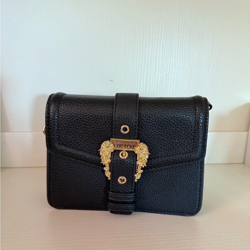 Black Leather Crossbody Bag